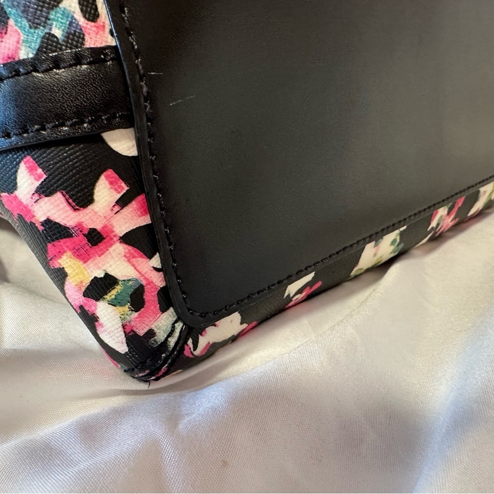 Kate Spade Black Floral Brightwater Dr Rachelle Satchel - Picture 7 of 16
